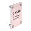 Door Sign Acrylic Glass DIN A6 with Four Spacers /