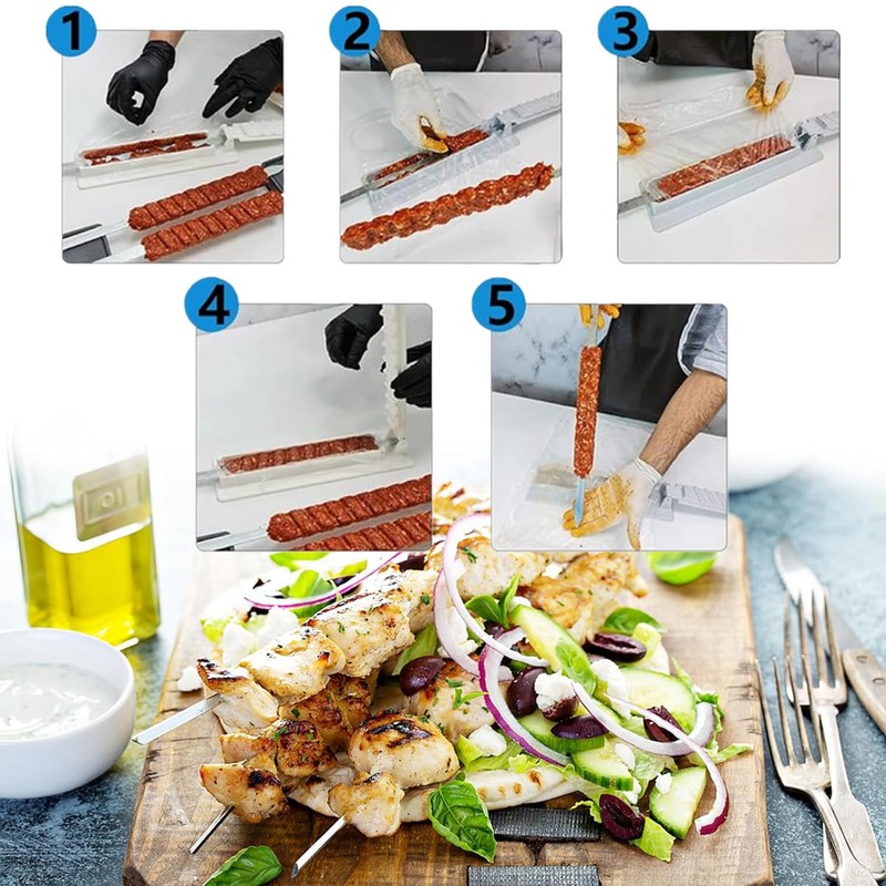 Kebab Maker, Kebab Press, Manual Kabob Maker, Plastic Kebab Machine,