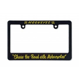 Mooneyes (MOONEYES) Motorcycle License Plate Frame for 126cc and Above, Black Share the Road with Motorcycles ＿NF-MG130MSH-MON