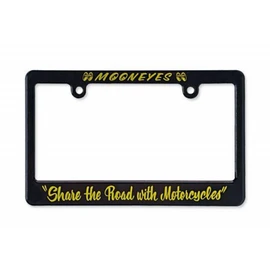 Mooneyes (MOONEYES) Motorcycle License Plate Frame for 126cc and Above, Black Share the Road with Motorcycles ＿NF-MG130MSH-MON