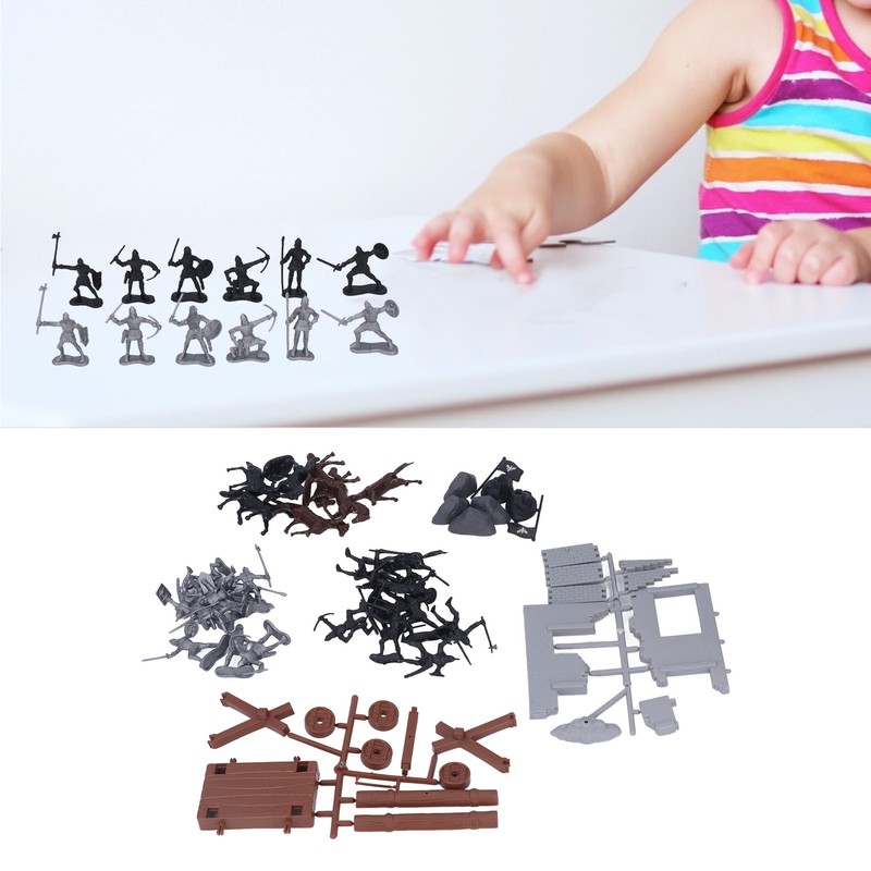 War Toy Kit Soldier Figures Toys Chariot Models Plastic Castle