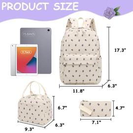 CAMTOP School Backpack Boys Girls Kids Bookbag Set Student Backpacks with Lunch Box and Pencil Case