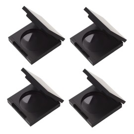 Outanaya Set de 4 Cajas Negras para Maquillaje en Polvo, Organizador Ligero y Portátil de Plástico para Sombras y Rubores, Adecuado para Uso Diario y Viajes