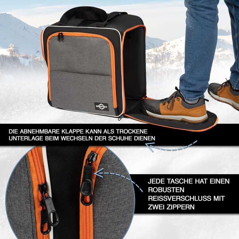 GREMEX Ski Boot Bag with Helmet - Waterproof, Ski Boot