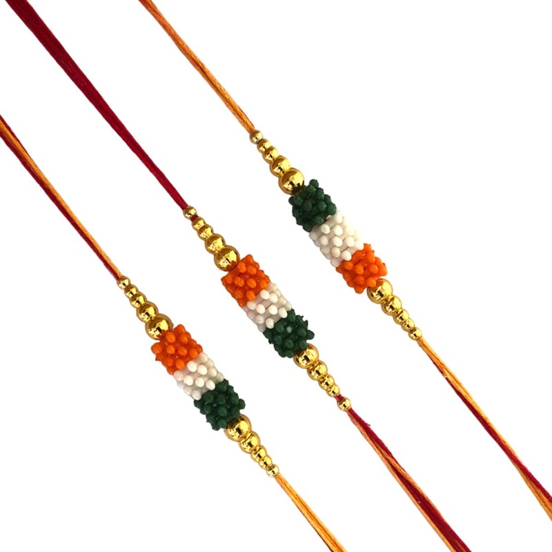 SLNDOKTG Set of 3 Rakhi ThreadDesigner Rakhi Raksha bandhan Gift
