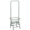 ALIMORDEN Laundry Cart with Clothes Rack, Rolling Laundry Butler with