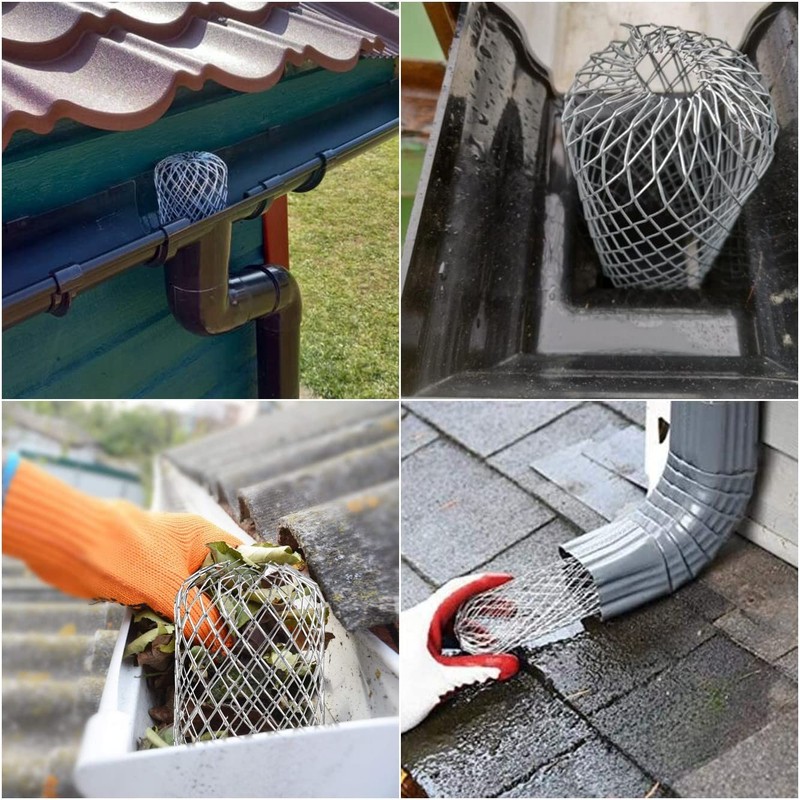 JZK 4X Flexible Split Metal mesh Gutter Guards fit Round