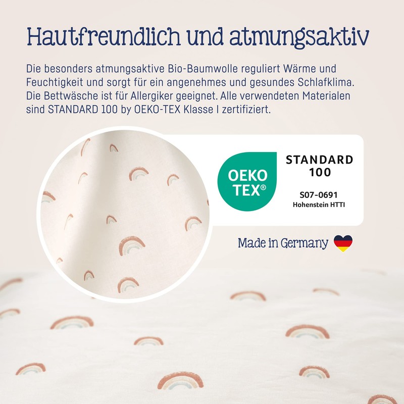 Julius Zöllner Baby Bed Linen 100% Organic Cotton, Standard 100
