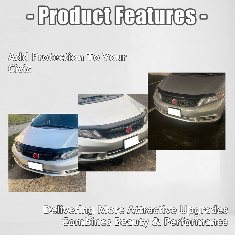 KUAFU Front Bumper Hood Mesh Grille Compatible with 2012 Honda