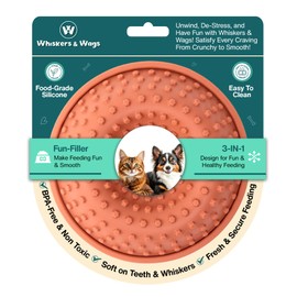 Whiskers & Wags Lick Bowl for Dogs & Cats | 3-in-1 Interactive Cat Slow Feeder Bowl & Licking Mat | XL Suction Cup for Stability | Silicone Bowl with Airtight Lid | Engaging Mealtime Solution