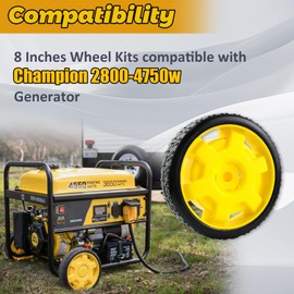 abliubale 40065 Wheel Kit Compatible with Champion 2800-4750w with Never Flat Tires and Folding Handle #100718155-0001