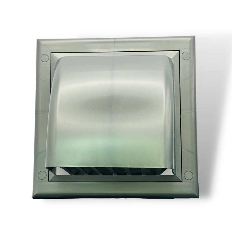 Grey Air Vent Grille Gravity Flap External Ventilation Cover Ducting