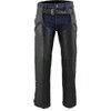 Milwaukee Leather Chaps for Men's Black Leather Slash Pocket- Snap