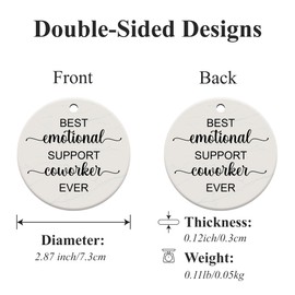 Gifts for Coworkers, Emotional Support Coworker, Coworker Gifts for Women, Co Worker Gifts Christmas, Funny Gifts for Coworkers, Ceramic Ornament