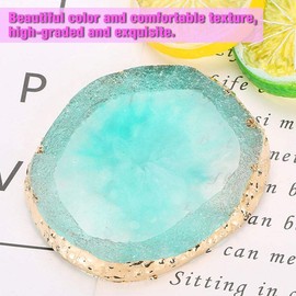 Paleta de Arte de Uñas de Resina, Plato de Color de Dibujo de Pintura Golden Edge Nail Art Painting Gel Paleta Manicure Tool(Green)