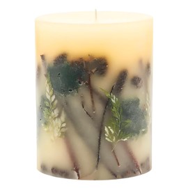 Rosy Rings Forest Round Botanical Candle 200 Hour Burn Time - Notes of Clary Sage, Creamy Sandal, White Musk Aromatherapy Candles, Woodsy Scent Aroma Luxury Candles, Long Lasting Candles Decor 6.5" H
