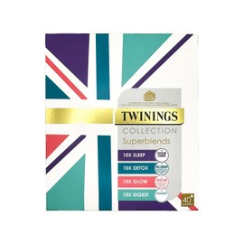 Twinings Superblends Collection | A selection pack of our four bestselling herbal infusion blends | 40 individually wrapped tea bags