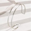 Hebterrka Minimalist Bangle Layered Bangle Bracelet Upper Bangle, silver