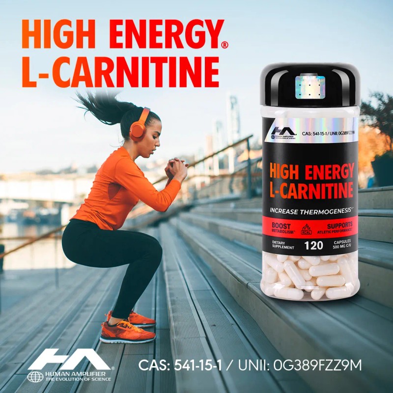 Human Amplifier High Energy L-carnitine 120 Cpsulas Sin Sabor