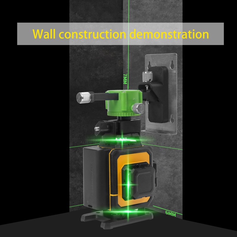 FenorGan16 Lines Self Leveling Laser Level，LCD power display，4x360° 4D Green