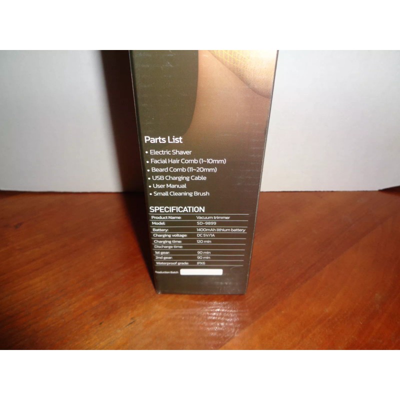 Stardom Cordless Vacuum Beard Trimmer with 20 Length Settings Digital
