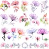 Tazimi 16 Sheets X-Ray Flower Temporary Tattoos for Women, Xray