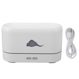 Humidifier Aroma Diffuser Flame Pattern Light Bluetooth Speaker Home Decoration for Room White
