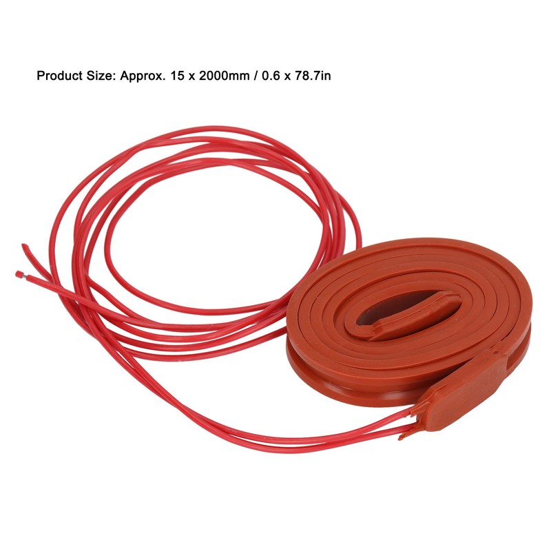 80W Silicone Heating Belt Waterproof Flexible Heater Wrap Self Control