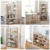 IOTXY 4-Tier Wooden Shelf Bookcase - Modern Open Bookshelf, Free