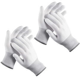 2Pairs Quilting Gloves for Free Motion Sewing Lightweight and Form-Fitting Nylon-Knit Support Gloves for Machine Quilters