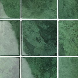 VaryStyle Green Peel and Stick Backsplash for Kitchen Bathroom Wall Tiles Waterproof Emerald Marble Back Splashes Square Tile Removable Renter Friendly Self Stick on Backsplash Tile 12"x12" 6-Sheet