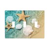 VunKo Starfish Seashell 3 Gang Toggle Light Switch Covers Summer