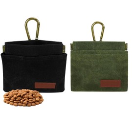 Yeanifeana 2-Pack Dog Treat Bags with Carabiner Clips, Auto-Closing Leak-Proof Pet Training Pouch, Hands-Free Dog Walking Accessories for Outdoor Hiking, Puppy Travel & Daily Training