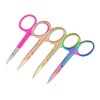 Stainless Steel Nose Hair Scissors 4pcs Set Curved Tip Eyebrow