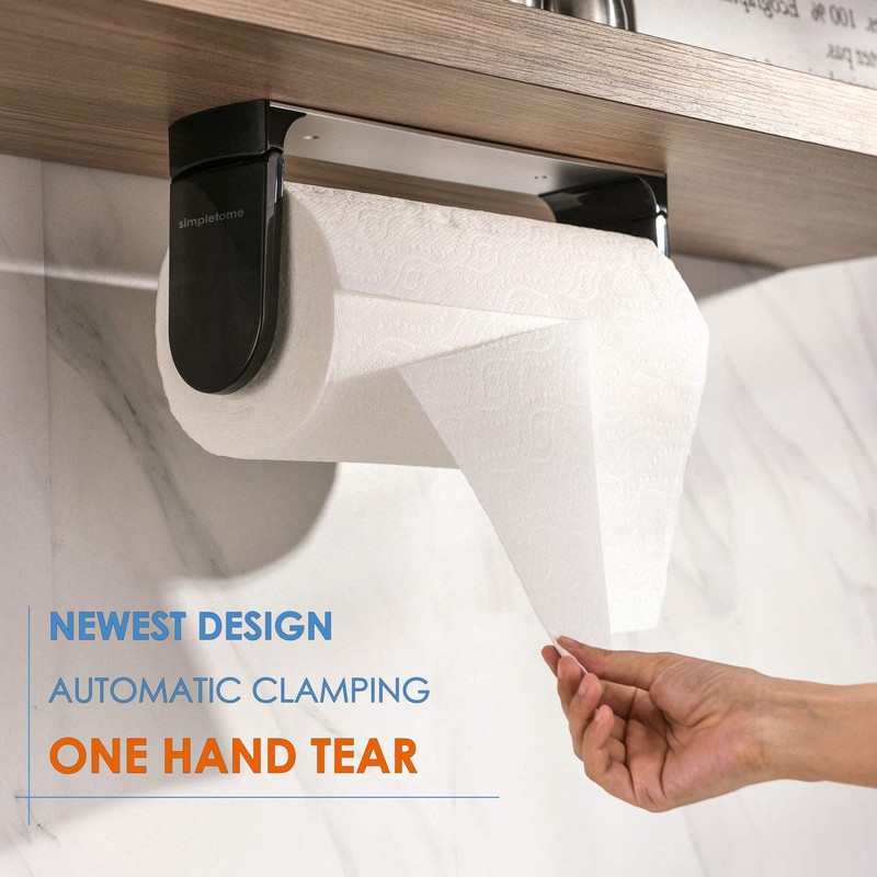 simpletome ONE Hand Tear Paper Towel Holder Under Cabinet Adhesive