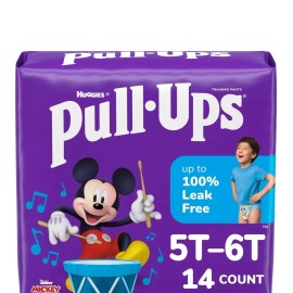 Huggies Pull-Ups Boys Leak Free Potty Training Pants, 5T-6T (46+ lbs), 56 Count
