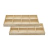 Creative Hobbies 8 Section Wooden Trays, 14" × 7" Rectangular