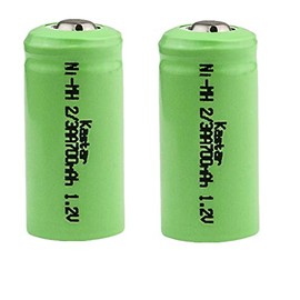 Kastar 2-Pack 2/3AA 1.2V 700mAh Ni-MH Button Top Rechargeable Batteries for High Power Static Applications (Telecoms, UPS and Smart Grid), Electric Mopeds, Meters, Radios, RC Devices, Electric Tools