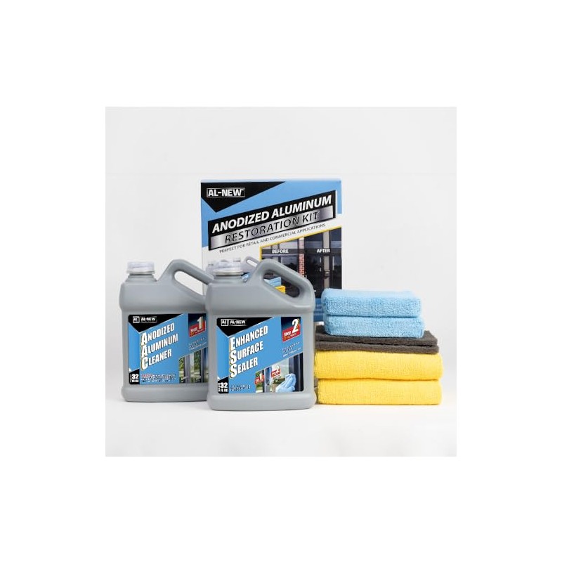 AL-NEW Anodized Aluminum Restoration Kit | Retail & Commercial Cleaner
