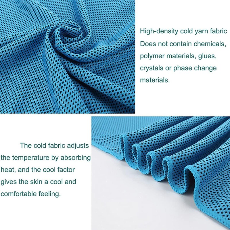 4Pack Cooling Towels (35.4''x 12") Soft Breathable Chilly Towel for