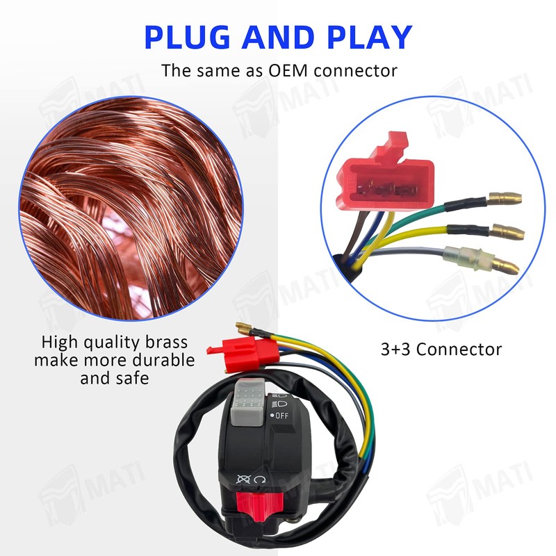 M MATI Left Handlebar Engine Headlight Control On Off Run