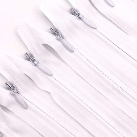 40PCS Nylon Invisible Zipper Tailor DIY Sewing Tools for Garment/Bags/Home Textile(9 inch,White)