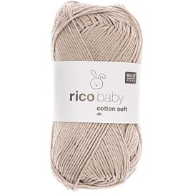 Rico Baby Cotton Soft Dk Baby Wool Soft Cotton Blend Yarn for Knitting and Crocheting (069 Cocos)