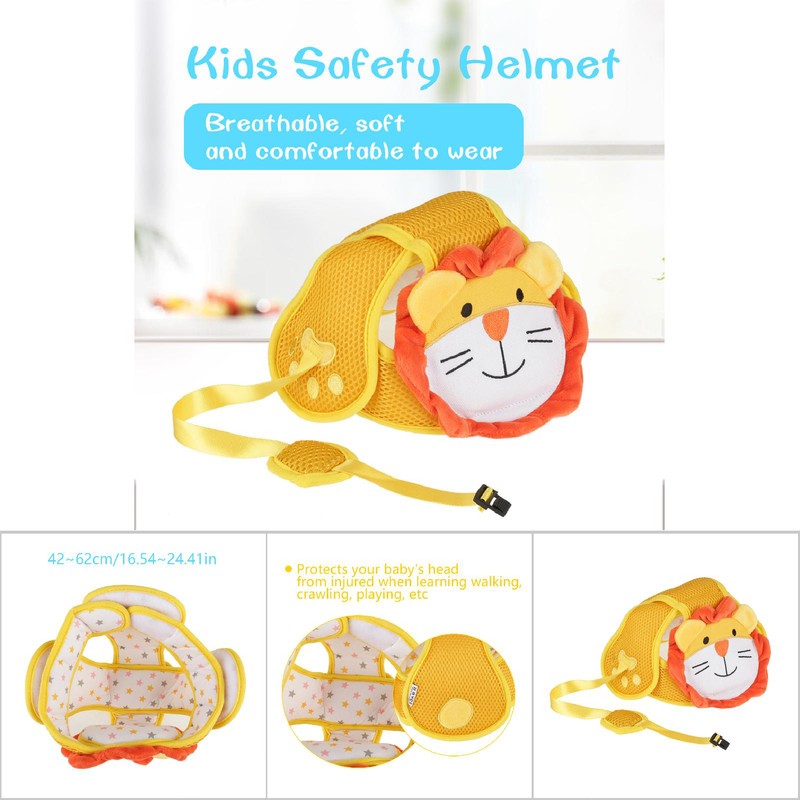 Cartoon Animal Baby Safety Hat Toddler Infant Walking Crawling Head