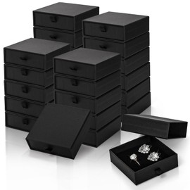 WRINGKIT 24 Pack Jewelry Gift Boxes, 3.5x3.5x1.2 Inch Cardboard Jewelry Packaging Box with Lid, Small Storage Display Case Bulk for Necklaces, Bracelets, Earrings, Jewelry Gift