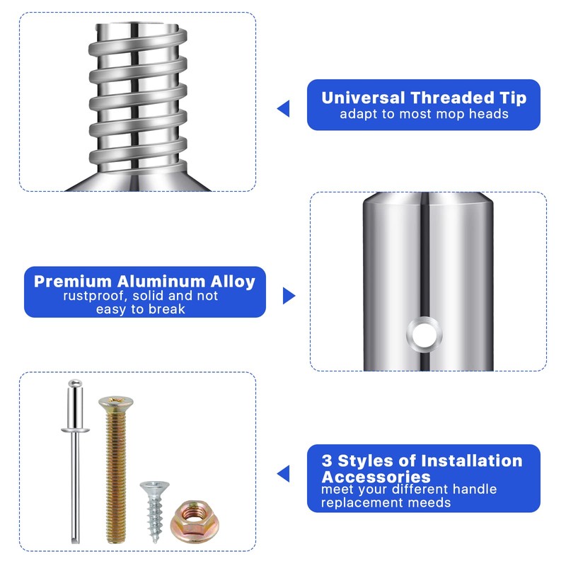 Elesunory 6Pcs Threaded Tip Replacement, Ultra Threaded Tip Repair Kit,