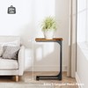 QEEIG Narrow C Shaped Side Table Set of 2 Living