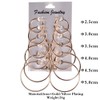 AJ DEFIRO 6 Pair Hoop Earring Set Stainless stud Earring