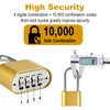 Lockwise Lockwise 4 Digit Heavy Duty Combination Padlock, Weatherproof Combination