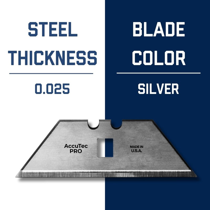 Accutec Pro Infinity Carbon Steel Utility Blades - .025 Inch